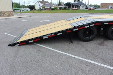 New 2025 Moritz FDGH Hydraulic Tail 30' GOOSENECK Deckover Flatbed Trailer- 40000# GVW