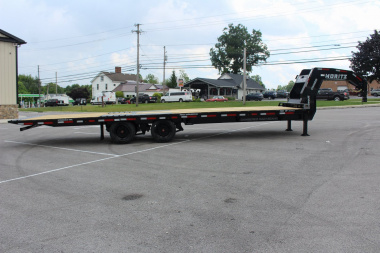 New 2025 Moritz FDGH Hydraulic Tail 30' GOOSENECK Deckover Flatbed Trailer- 40000# GVW