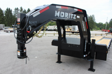 New 2025 Moritz FDGH Hydraulic Tail 30' GOOSENECK Deckover Flatbed Trailer- 40000# GVW