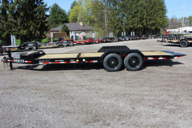 New 2025 Moritz 7' x 16' + 6' Low Pro - Gravity Tilt - Equipment Trailer - 16000# GVW