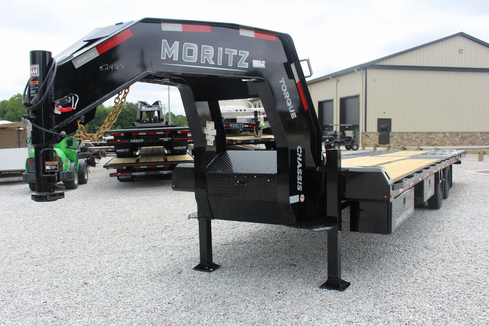 New 2025 Moritz FDGH Hydraulic Tail 30' GOOSENECK Deckover Flatbed Trailer- 25900# GVW