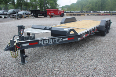 New 2025 Moritz 7' x 16' + 4' Low Pro - Gravity Tilt - Equipment Trailer - 14000# GVW