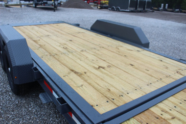 New 2025 Moritz 7' x 16' + 4' Low Pro - Gravity Tilt - Equipment Trailer - 14000# GVW