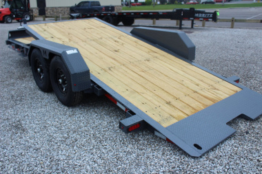 New 2025 Moritz 7' x 16' + 4' Low Pro - Gravity Tilt - Equipment Trailer - 14000# GVW