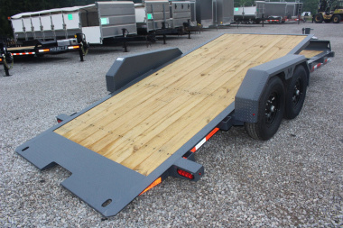 New 2025 Moritz 7' x 16' + 4' Low Pro - Gravity Tilt - Equipment Trailer - 14000# GVW
