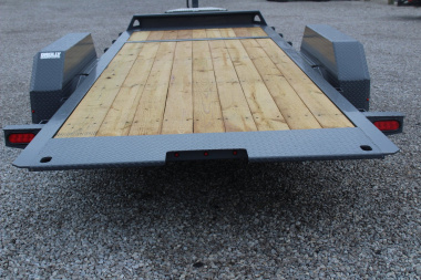 New 2025 Moritz 7' x 16' + 4' Low Pro - Gravity Tilt - Equipment Trailer - 14000# GVW