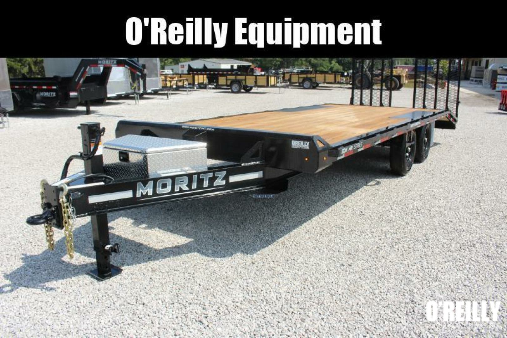 New 2025 Moritz 8' 6" x 18' + 4' Deckover Flatbed w/ Beavertail - Split Mesh Ramps - 14,000# GVW