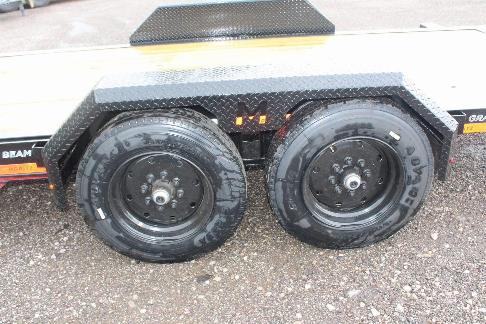 New 2025 Moritz 7' x 16' + 4' Low Pro - Gravity Tilt - Equipment Trailer - 16000# GVW