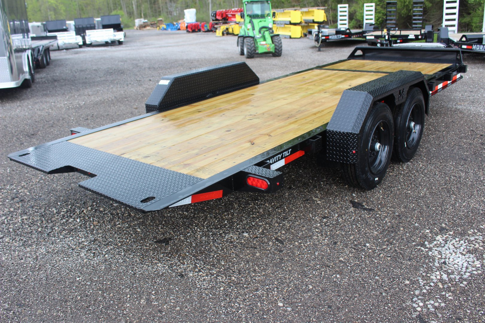 New 2025 Moritz 7' x 16' + 4' Low Pro - Gravity Tilt - Equipment Trailer - 16000# GVW