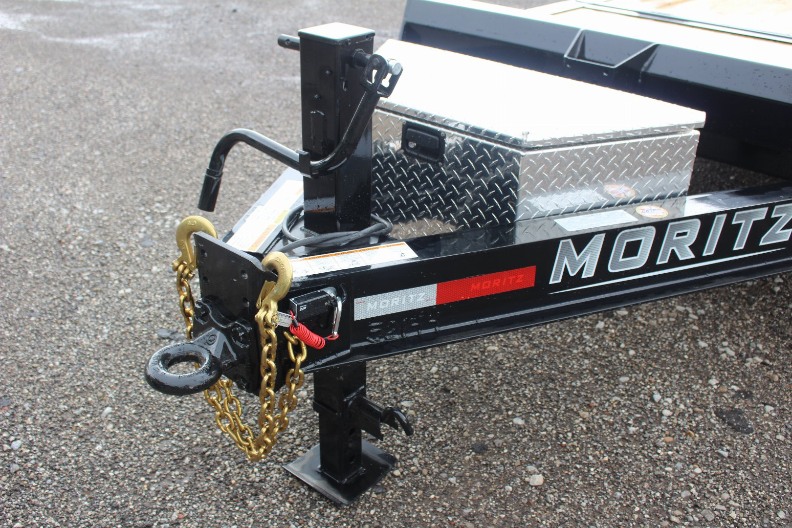 New 2025 Moritz 7' x 16' + 4' Low Pro - Gravity Tilt - Equipment Trailer - 16000# GVW