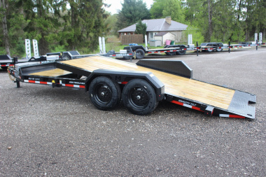 New 2025 Moritz 7' x 16' + 4' Low Pro - Gravity Tilt - Equipment Trailer - 16000# GVW