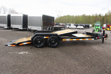 New 2025 Moritz 7' x 16' + 4' Low Pro - Gravity Tilt - Equipment Trailer - 16000# GVW