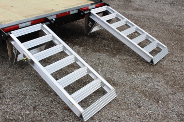 New 2025 Moritz ELBH 7' x 18' Low Pro - Aluminum Ramps - Equipment Trailer - 14000# GVW