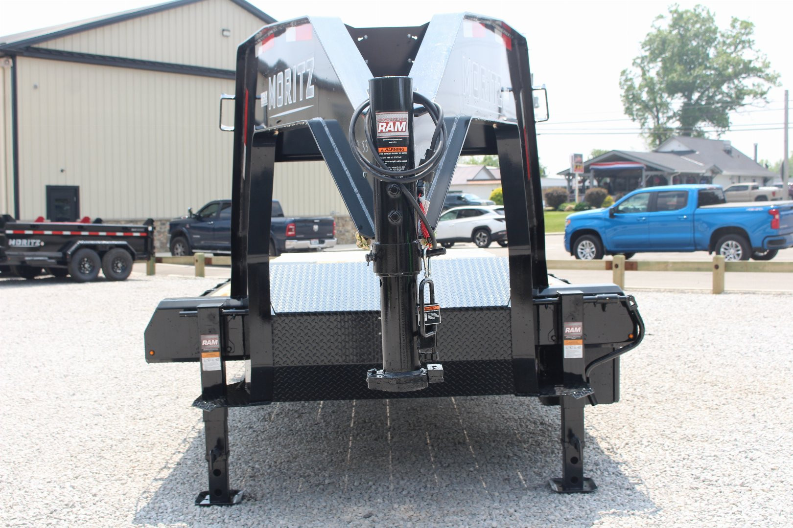 New 2025 Moritz FDGH DT 20' + 5' GOOSENECK Deckover Flatbed Trailer- Full Width Aluminum Ramps- 15900# GVW