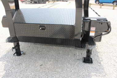 New 2025 Moritz FDGH DT 20' + 5' GOOSENECK Deckover Flatbed Trailer- Full Width Aluminum Ramps- 15900# GVW