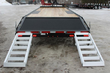 New 2025 Moritz 8' 6" x 22' + 4' Deckover Flatbed w/ Beavertail - Aluminum Ramps - 16,000# GVW