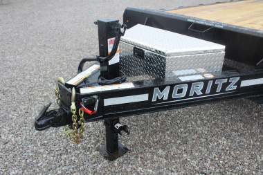 New 2025 Moritz 8' 6" x 22' + 4' Deckover Flatbed w/ Beavertail - Split Mesh Ramps - 14,000# GVW