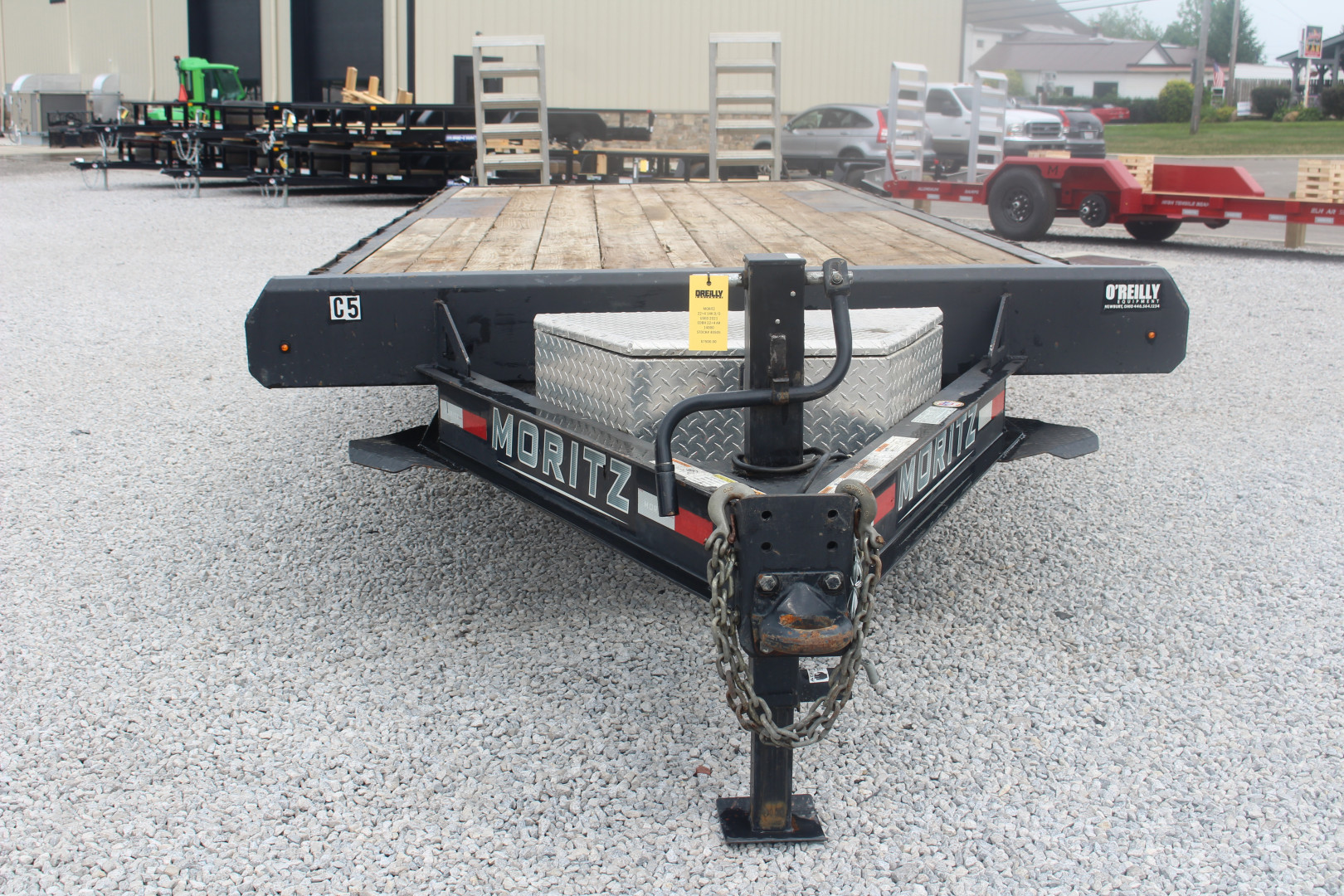 Used 2021 Moritz 8' 6" x 22' + 4' Deckover Flatbed w/ Beavertail - Aluminum Ramps - 14,000# GVW