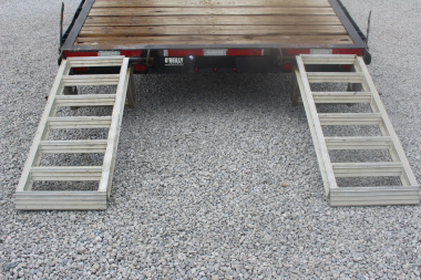 Used 2021 Moritz 8' 6" x 22' + 4' Deckover Flatbed w/ Beavertail - Aluminum Ramps - 14,000# GVW