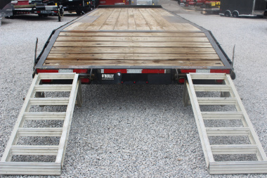 Used 2021 Moritz 8' 6" x 22' + 4' Deckover Flatbed w/ Beavertail - Aluminum Ramps - 14,000# GVW