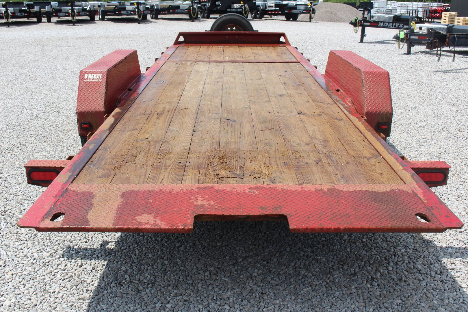 Used 2018 Moritz 7' x 16' + 6' Low Pro - Gravity Tilt - Equipment Trailer - 14000# GVW