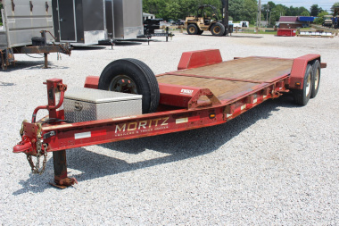 Used 2018 Moritz 7' x 16' + 6' Low Pro - Gravity Tilt - Equipment Trailer - 14000# GVW