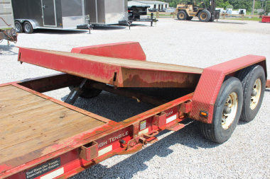 Used 2018 Moritz 7' x 16' + 6' Low Pro - Gravity Tilt - Equipment Trailer - 14000# GVW