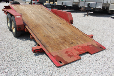 Used 2018 Moritz 7' x 16' + 6' Low Pro - Gravity Tilt - Equipment Trailer - 14000# GVW