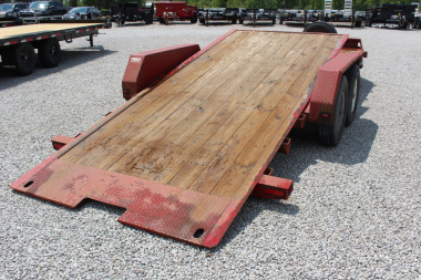 Used 2018 Moritz 7' x 16' + 6' Low Pro - Gravity Tilt - Equipment Trailer - 14000# GVW