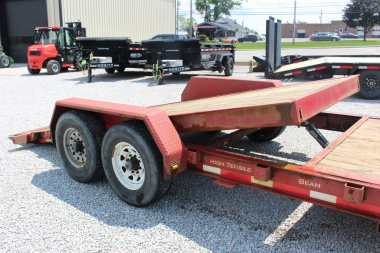 Used 2018 Moritz 7' x 16' + 6' Low Pro - Gravity Tilt - Equipment Trailer - 14000# GVW