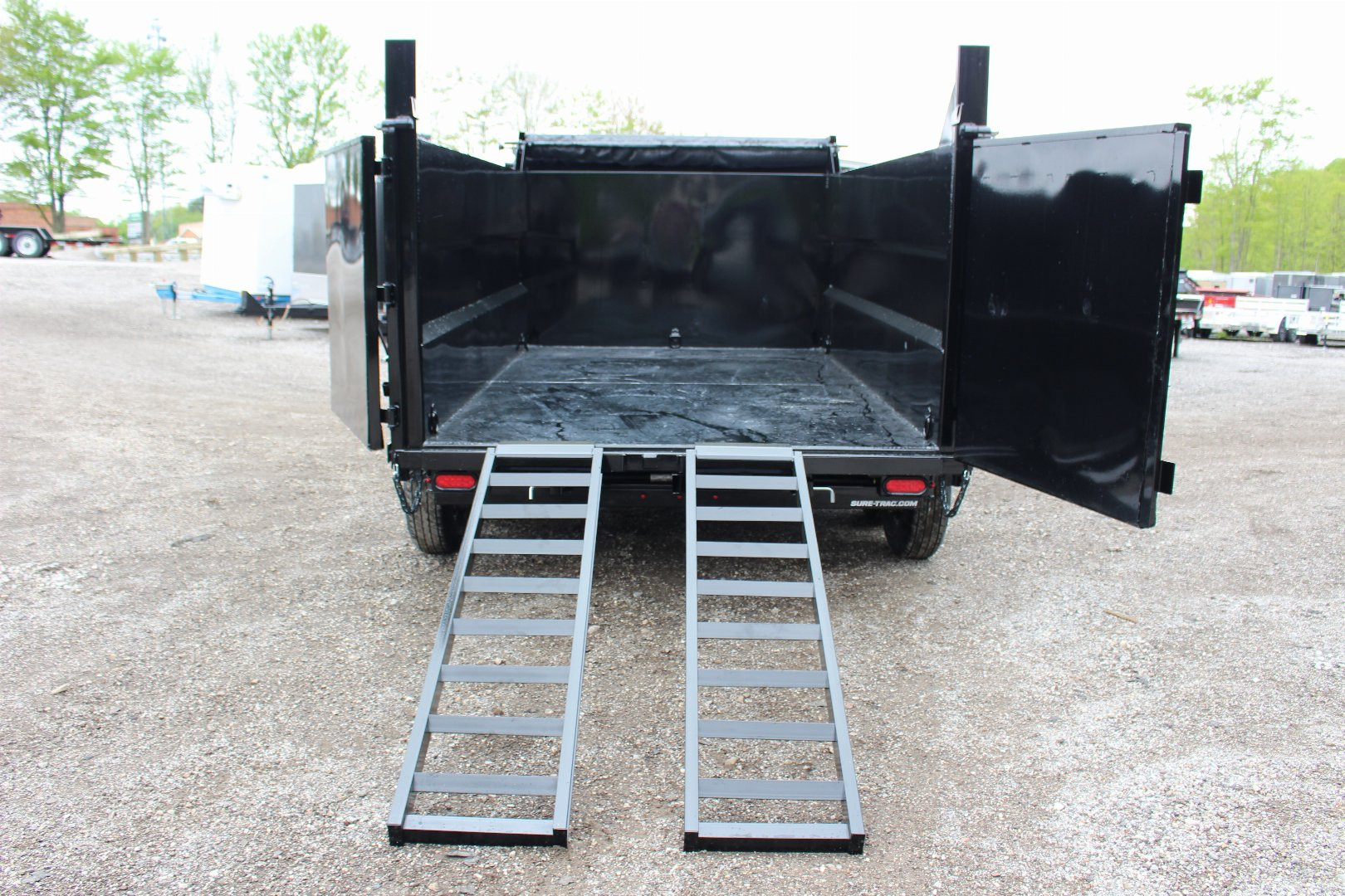 New 2025 Sure-Trac 7' x 12' Hydraulic Dump Trailer - 4' Steel Sides - Telescopic Ram - 14000# GVW