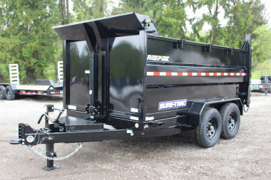 New 2025 Sure-Trac 7' x 12' Hydraulic Dump Trailer - 4' Steel Sides - Telescopic Ram - 14000# GVW