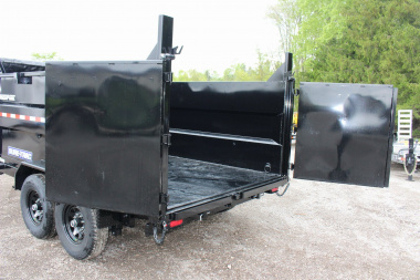 New 2025 Sure-Trac 7' x 12' Hydraulic Dump Trailer - 4' Steel Sides - Telescopic Ram - 14000# GVW