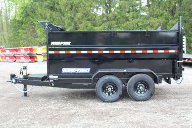 New 2025 Sure-Trac 7' x 12' Hydraulic Dump Trailer - 4' Steel Sides - Telescopic Ram - 14000# GVW