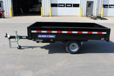 New 2025 SURE-TRAC 4.5' X 8' Deckover Utility Hydraulic Dump Trailer - 2990# GVW