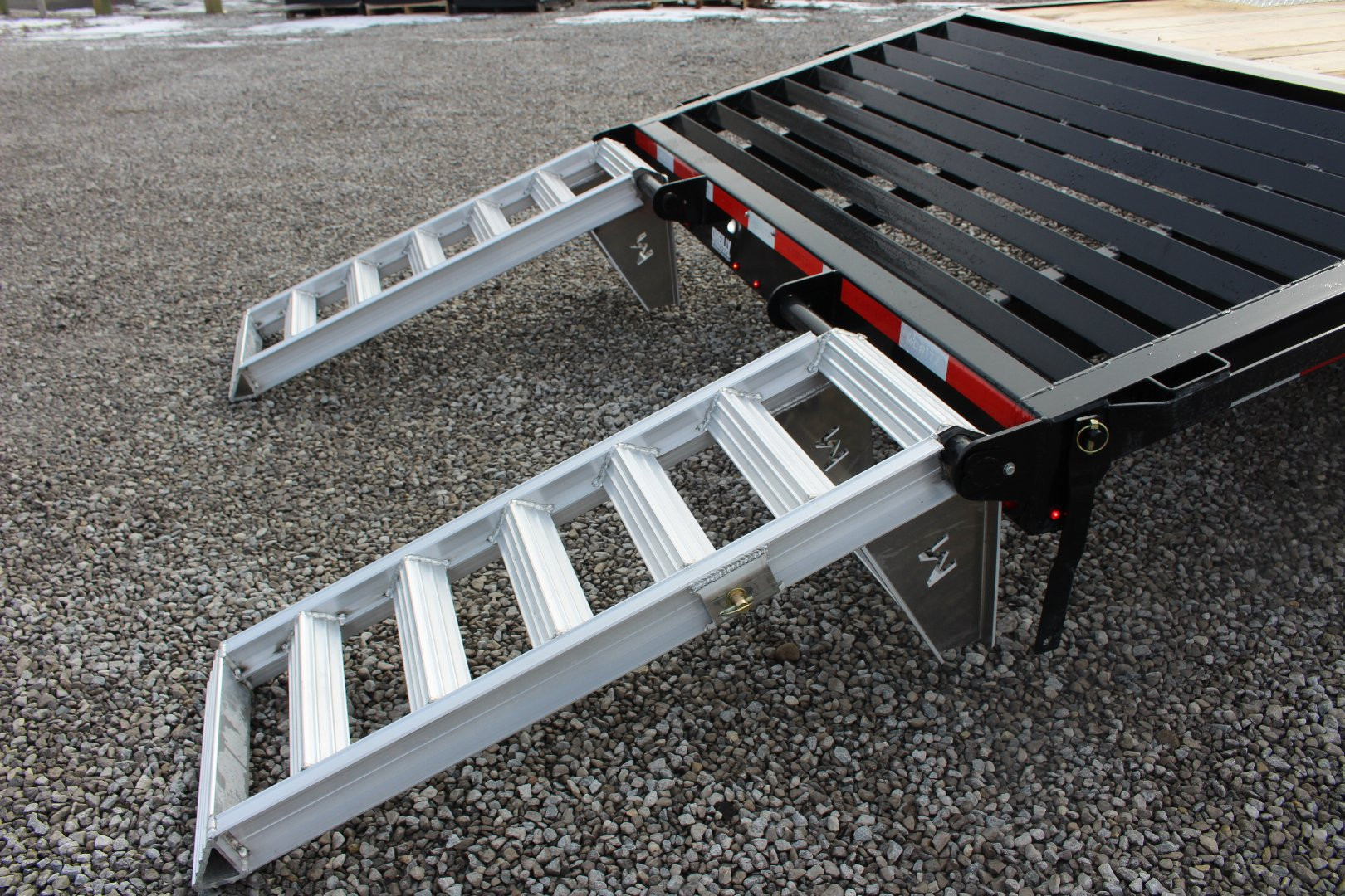 New 2025 Moritz 8' 6" x 20' + 4' Deckover Flatbed w/ Beavertail - Aluminum Ramps - 16,000# GVW