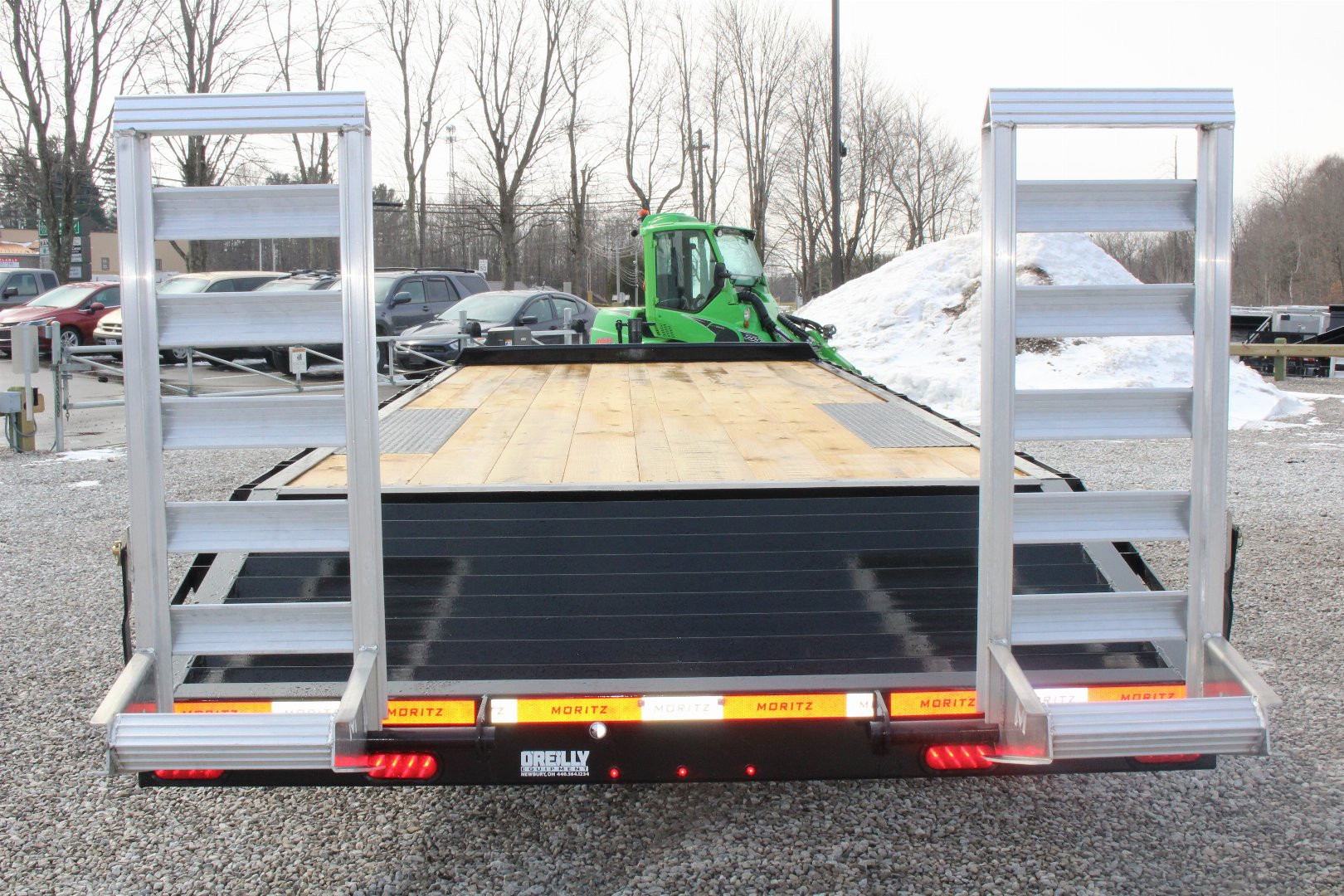 New 2025 Moritz 8' 6" x 20' + 4' Deckover Flatbed w/ Beavertail - Aluminum Ramps - 16,000# GVW