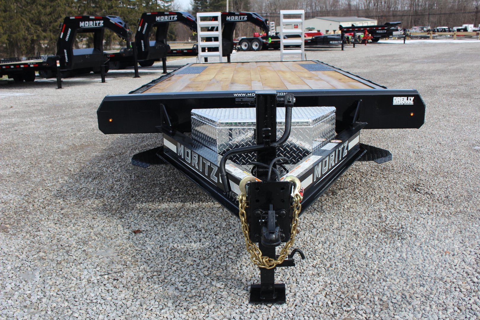 New 2025 Moritz 8' 6" x 20' + 4' Deckover Flatbed w/ Beavertail - Aluminum Ramps - 16,000# GVW