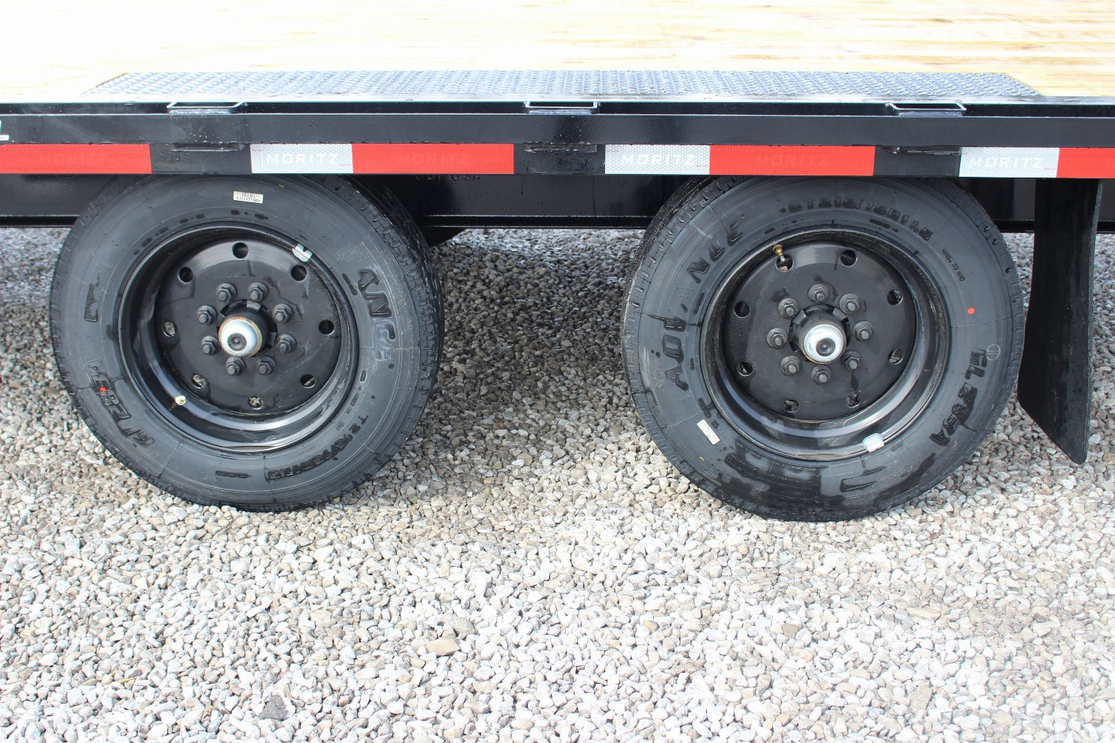 New 2025 Moritz 8' 6" x 20' + 4' Deckover Flatbed w/ Beavertail - Aluminum Ramps - 16,000# GVW
