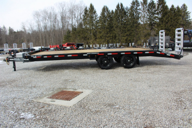New 2025 Moritz 8' 6" x 20' + 4' Deckover Flatbed w/ Beavertail - Aluminum Ramps - 16,000# GVW