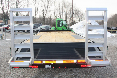 New 2025 Moritz 8' 6" x 20' + 4' Deckover Flatbed w/ Beavertail - Aluminum Ramps - 16,000# GVW