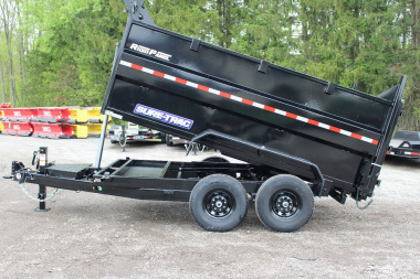 New 2025 Sure-Trac 7' x 12' Hydraulic Dump Trailer - 4' Steel Sides - Telescopic Ram - 14000# GVW