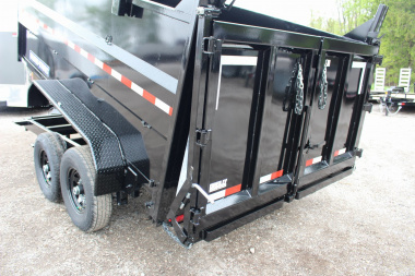 New 2025 Sure-Trac 7' x 12' Hydraulic Dump Trailer - 4' Steel Sides - Telescopic Ram - 14000# GVW