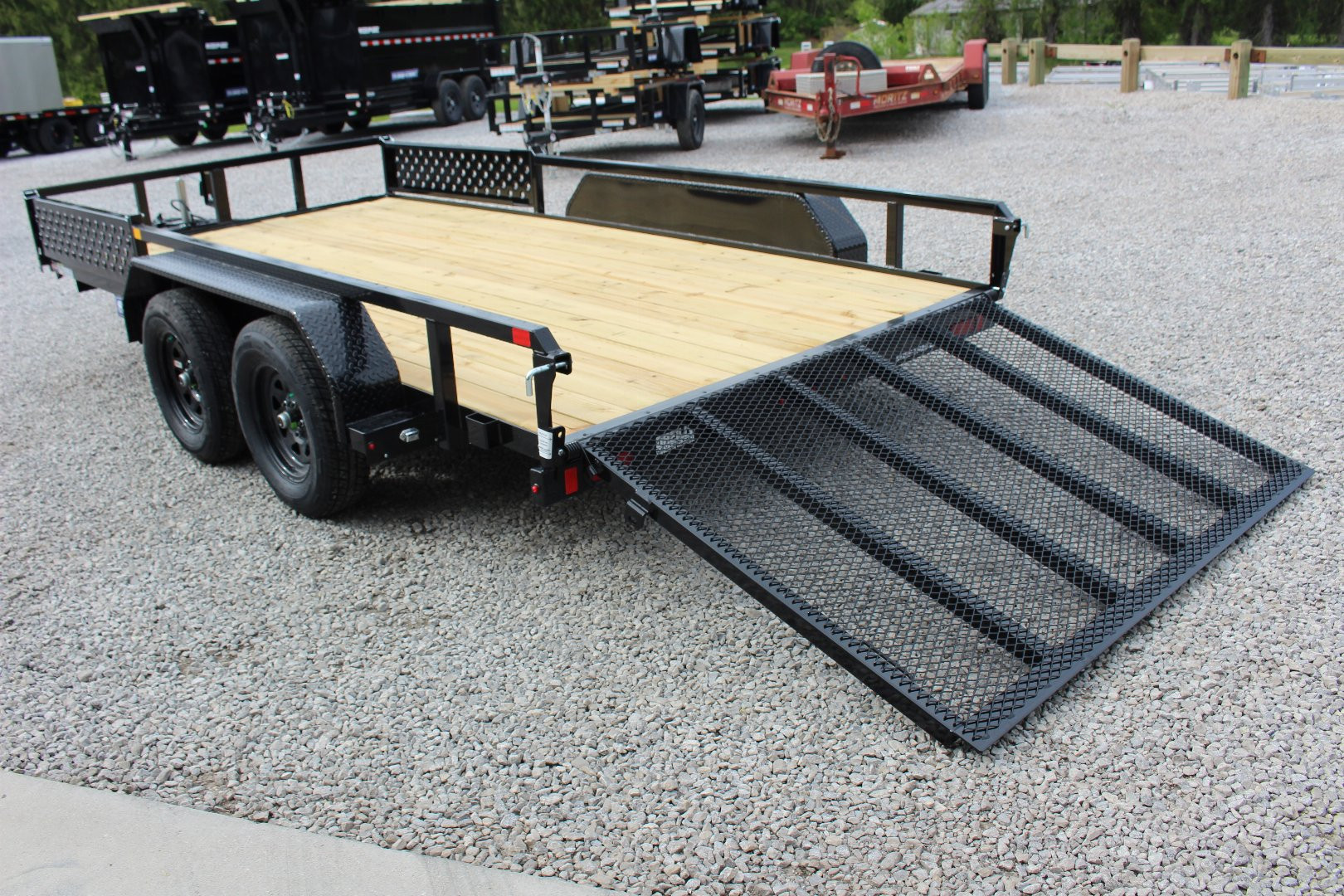 New 2025 Sure-Trac 7' x 14' Tandem Axle Tube Top ATV Trailer - 7000# GVW