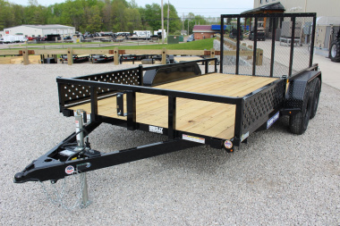 New 2025 Sure-Trac 7' x 14' Tandem Axle Tube Top ATV Trailer - 7000# GVW