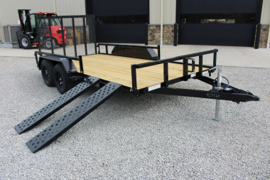 New 2025 Sure-Trac 7' x 14' Tandem Axle Tube Top ATV Trailer - 7000# GVW