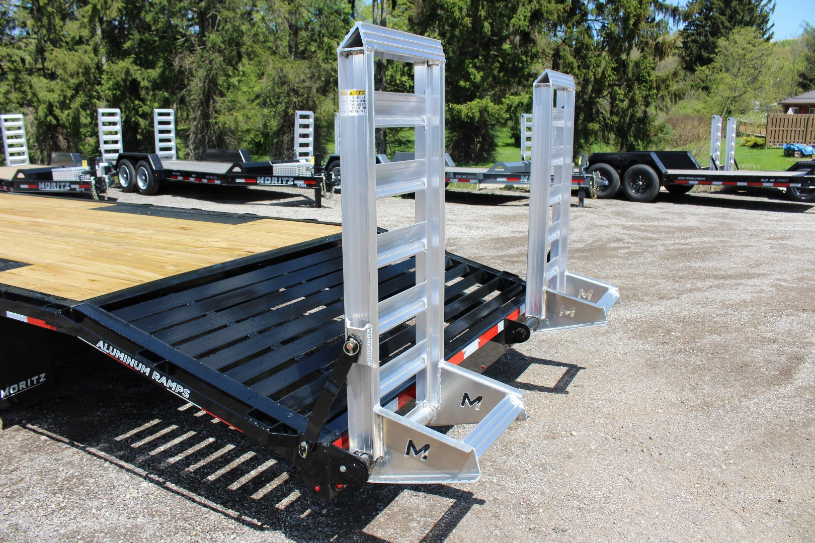 New 2025 Moritz 8' 6" x 20' + 4' Deckover Flatbed w/ Beavertail - Aluminum Ramps - 14,000# GVW