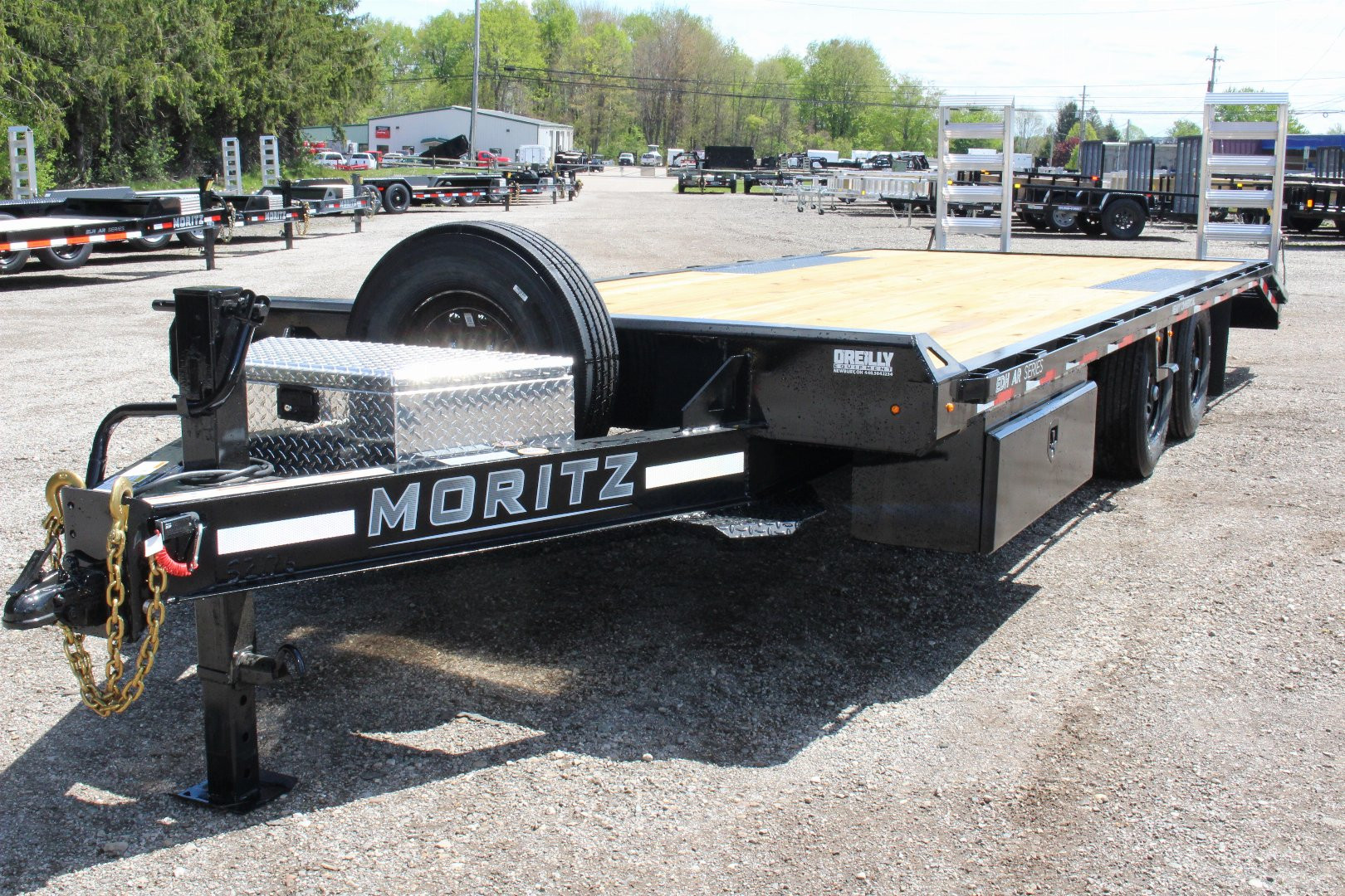 New 2025 Moritz 8' 6" x 20' + 4' Deckover Flatbed w/ Beavertail - Aluminum Ramps - 14,000# GVW