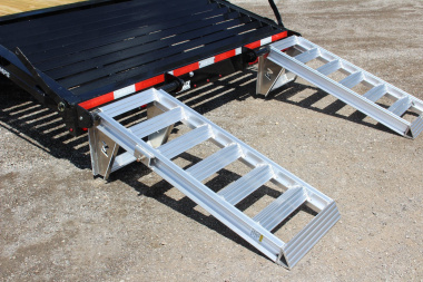 New 2025 Moritz 8' 6" x 20' + 4' Deckover Flatbed w/ Beavertail - Aluminum Ramps - 14,000# GVW