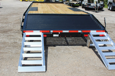 New 2025 Moritz 8' 6" x 20' + 4' Deckover Flatbed w/ Beavertail - Aluminum Ramps - 14,000# GVW